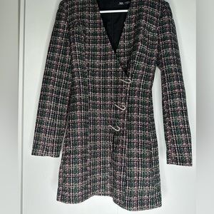 Textured blazer dress
